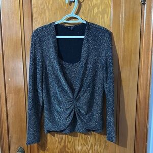 Blu Sage Black Sparkle Women' top sz large